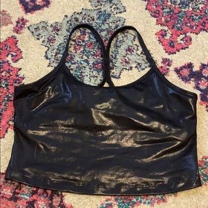 EUC beyond yoga pearlized slim crop tank